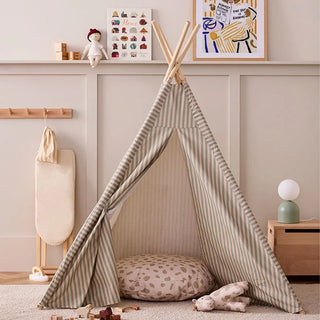 Play Tipi Tent with Stripe Pattern