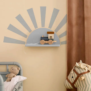 Light Blue Shelf Circle with Stickers
