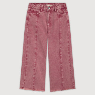 Rumba Red Denim Wide Leg Trouser