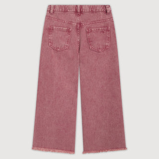 Rumba Red Denim Wide Leg Trouser