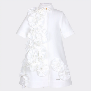 Sunkissed Dress with 3D Flower Accents