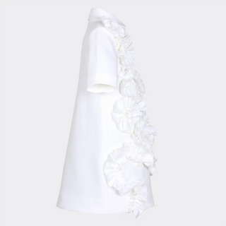 Sunkissed Dress with 3D Flower Accents