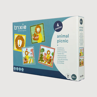 Puzzle Box Animal Picnic 4 Puzzles