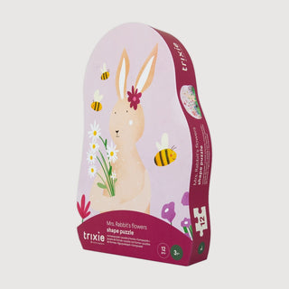 Mrs. Rabbit Flowers Shape Puzzle 12 Pieces