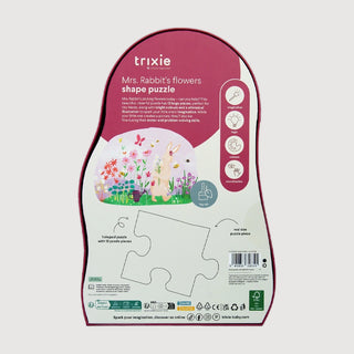 Mrs. Rabbit Flowers Shape Puzzle 12 Pieces