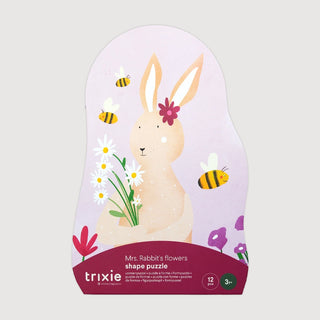 Mrs. Rabbit Flowers Shape Puzzle 12 Pieces