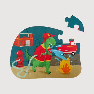 Mr. Dino Fireman Shape Puzzle 12 Pieces