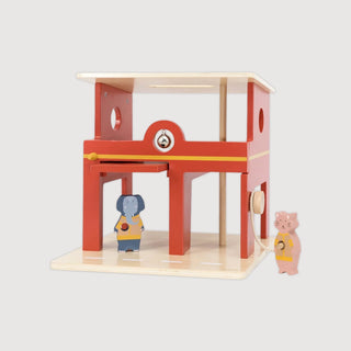 Wooden Animal Fire Station