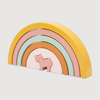 Mrs. Cat Wooden Rainbow Stacking