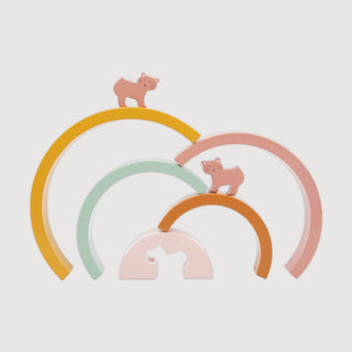 Mrs. Cat Wooden Rainbow Stacking