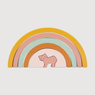 Mrs. Cat Wooden Rainbow Stacking