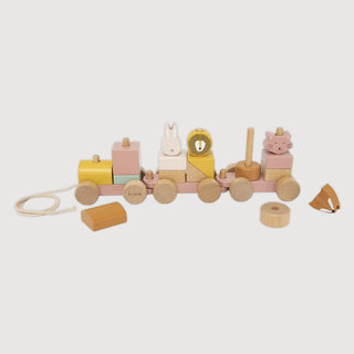 Mrs. Cat Wooden Animal Train