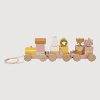 Mrs. Cat Wooden Animal Train