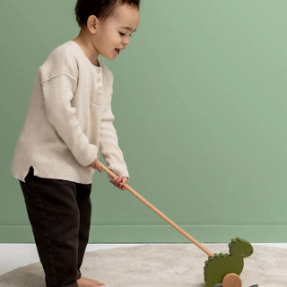 Mr. Dino Wooden Push Along Toy