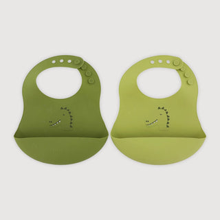 Mr. Dino Silicone Bib 2 Pack