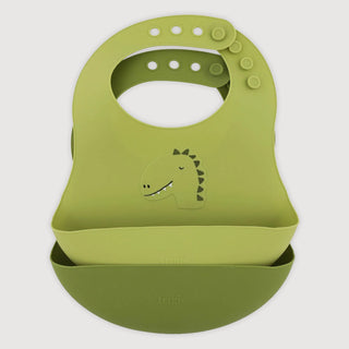 Mr. Dino Silicone Bib 2 Pack