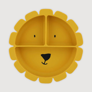 Mr. Lion Silicone Divided Plate with Suction