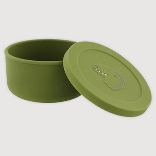 Mr. Dino Silicone Snack Box with Lid