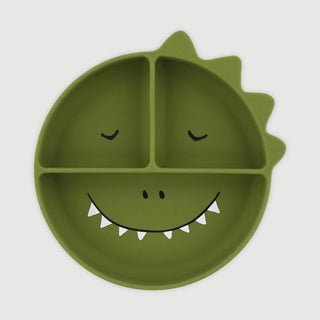Mr. Dino Silicone Divided Plate with Suction