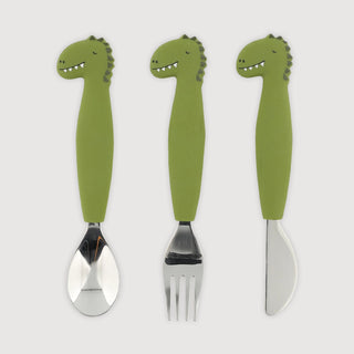 Mr. Dino Stainless Steel Cutlery Set with Silicone