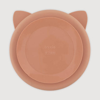 Mrs. Cat Silicone Divided Plate with Suction