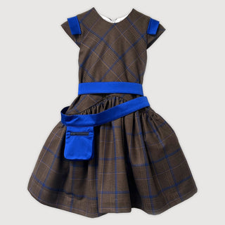 Antonia Dress with Belt in Marron