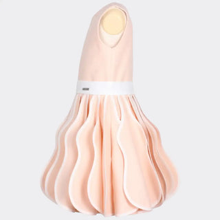 Apple Of My Eye Dress with Accordion Pleated Skirt in Peach