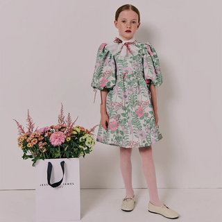 Carousel Dress in Floral Garden Jacquard