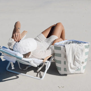Light Cooler Tote La Palma in Sage Stripe