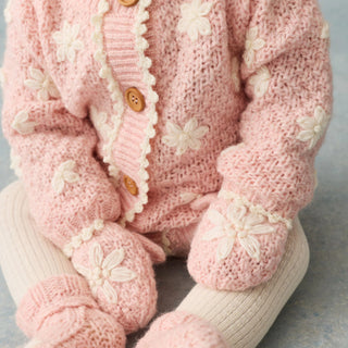 Ania Baby Mittens – Blush