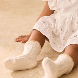 Cream Chatma Socks