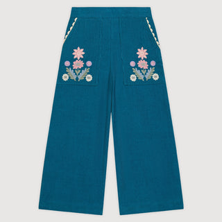 Blue Floralia Pants