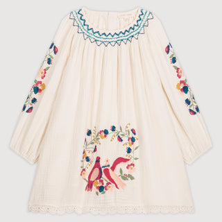 Cream Anabelle Dress in Double Gauze