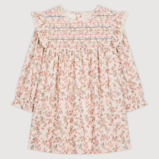 Saralou Floral Dress – Cream