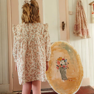 Saralou Floral Dress – Cream