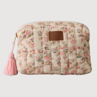 Laety Toiletry Bag – Printed Corduroy Cream