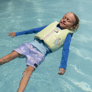 Kids Swim Vest Shred Turtle in Aqua