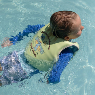 Kids Swim Vest Shred Turtle in Aqua