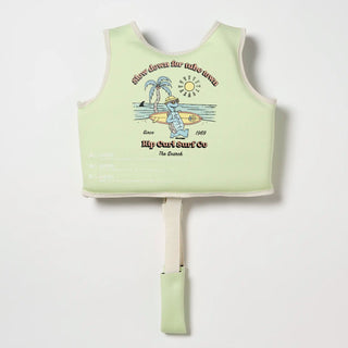 Kids Swim Vest Shred Turtle in Aqua