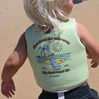 Kids Swim Vest Shred Turtle in Aqua