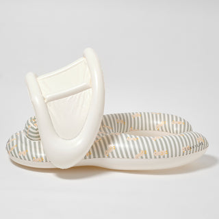 Float Together Baby Seat Duck in Sage Stripe