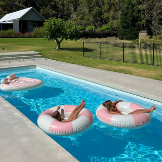 Luxe Tube Pool Ring Stole My Heart in Pink Stripe
