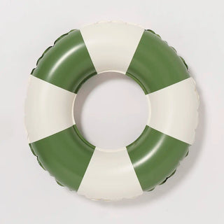 Mini Tube Pool Ring in Olive Stripe