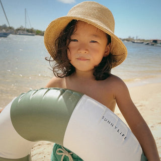 Mini Tube Pool Ring in Olive Stripe