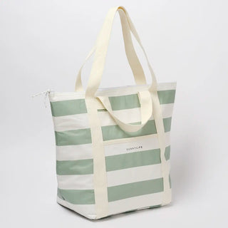 Light Cooler Tote La Palma in Sage Stripe