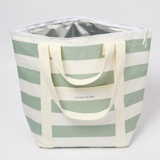 Light Cooler Tote La Palma in Sage Stripe