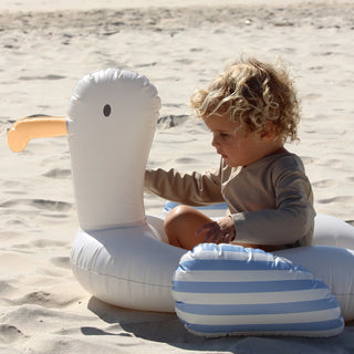 Kids Tube Pool Ring Sammy the Seagull in Blue Stripe