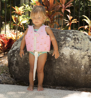 Kids Swim Vest Cotton Candy Cherry