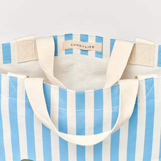 Carryall Beach Bag La Mer in Med Blue Stripe