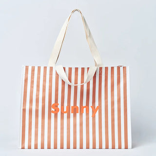 Carryall Beach Bag in Tierra Clay Stripe